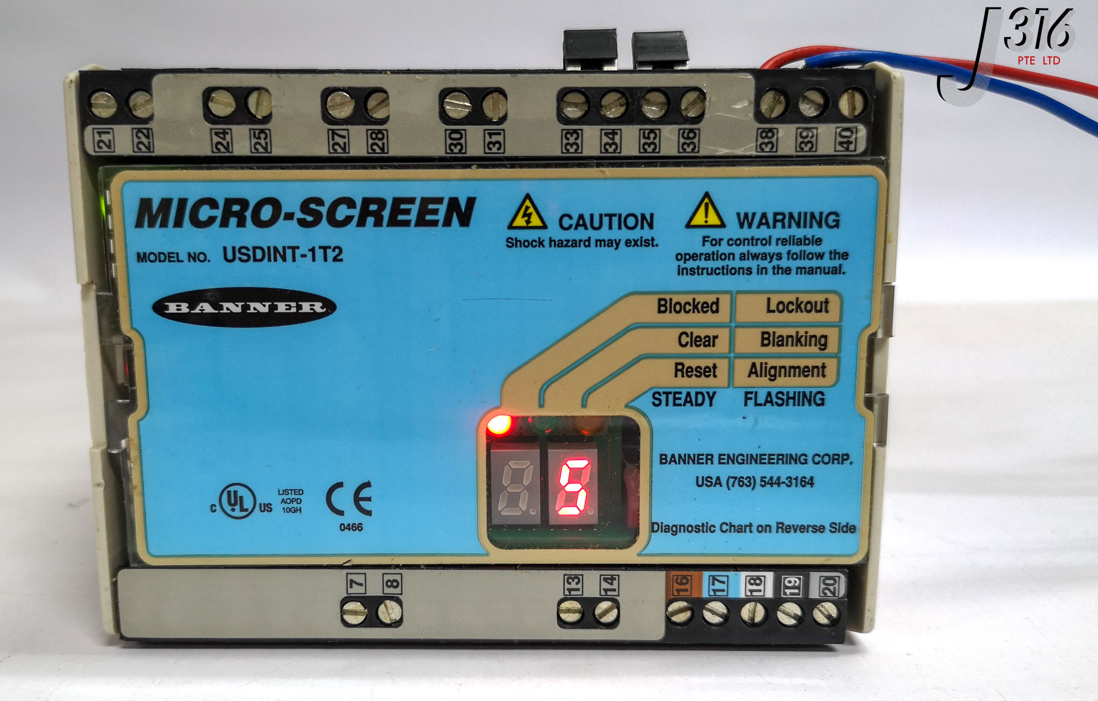 17531 BANNER MICRO-SCREEN LIGHT CURTAIN CONTROLLER, P/N: 48537